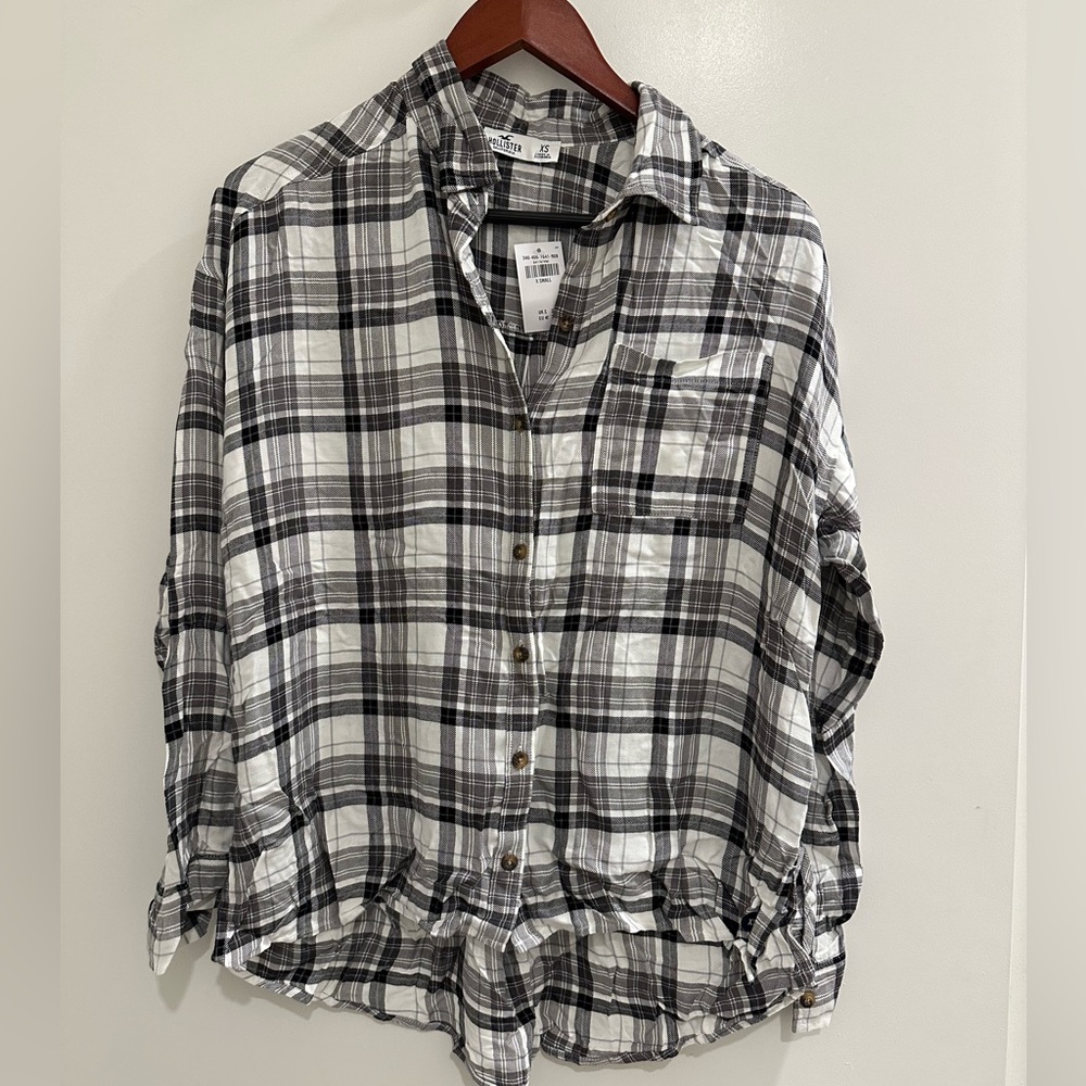 Hollister plaid top